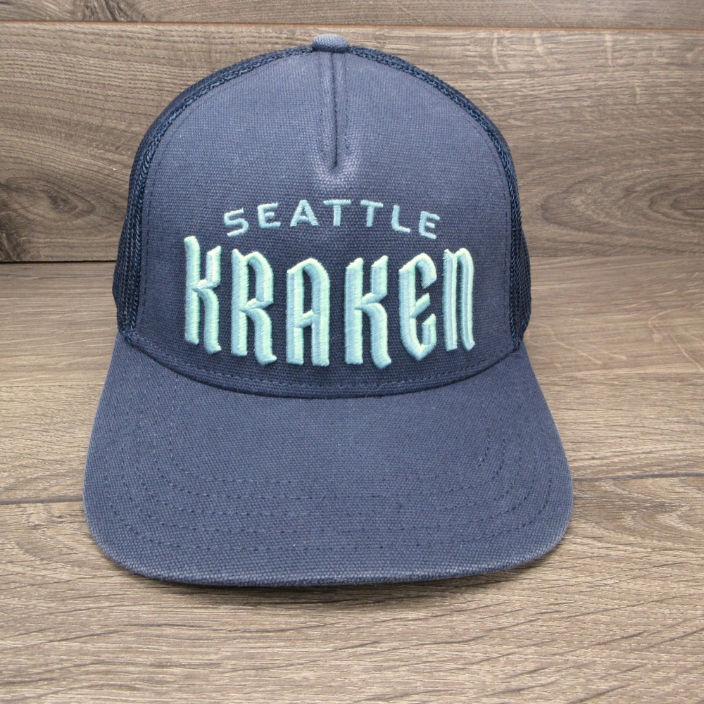 Seattle Kraken Hat Cap Mens Snap Back Blue NHL Hockey American Needle Trucker